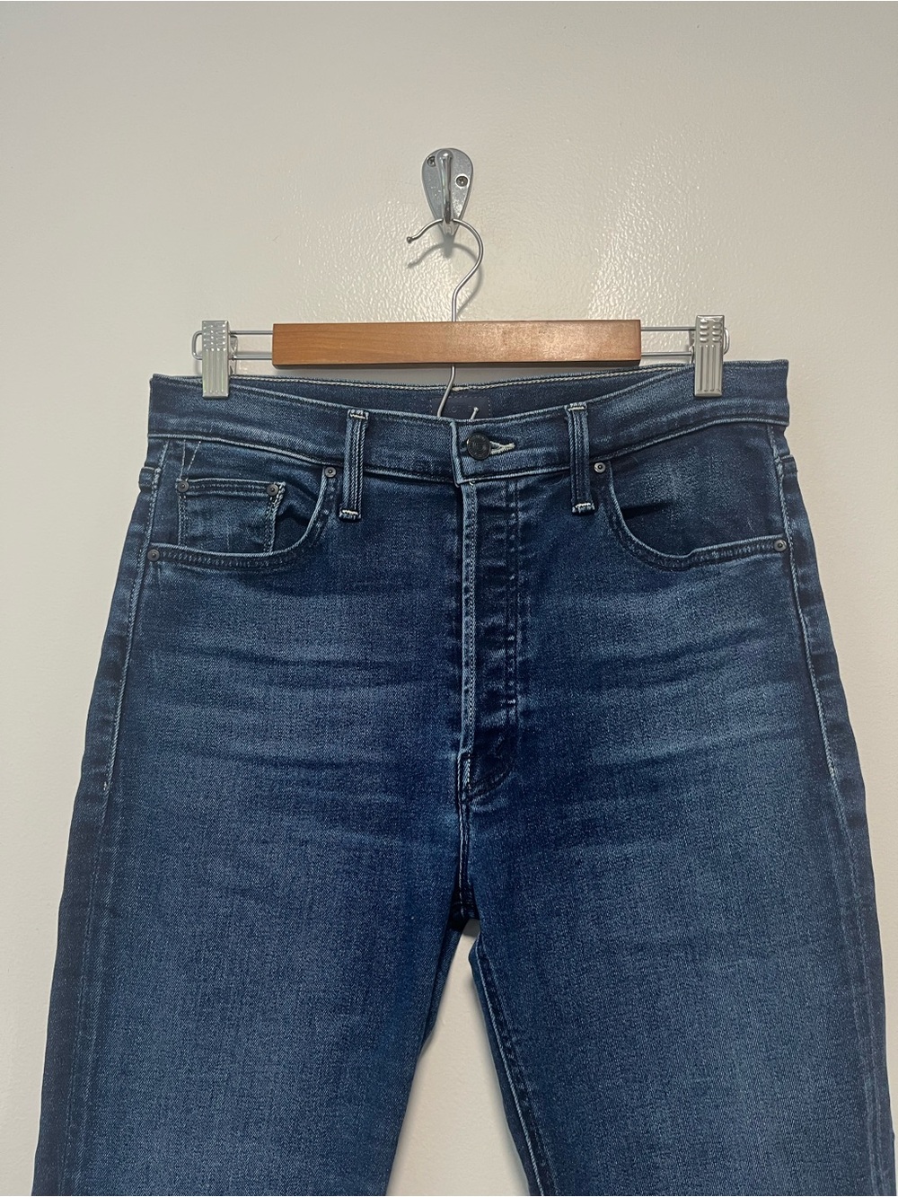 Mother Lil Mother Lil Tripper Ankle Homecoming High Blue Jeans 30 - Picture 3 of 13